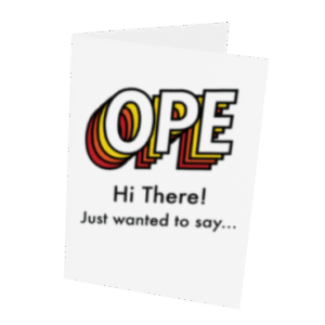 OPE Greeting card (blank inside)